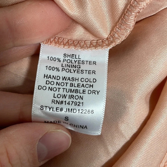 Just Me Lattice Dress NWT Long Sleeve Cut Out Floral Midi Pink Size Medium M - Picture 13 of 17